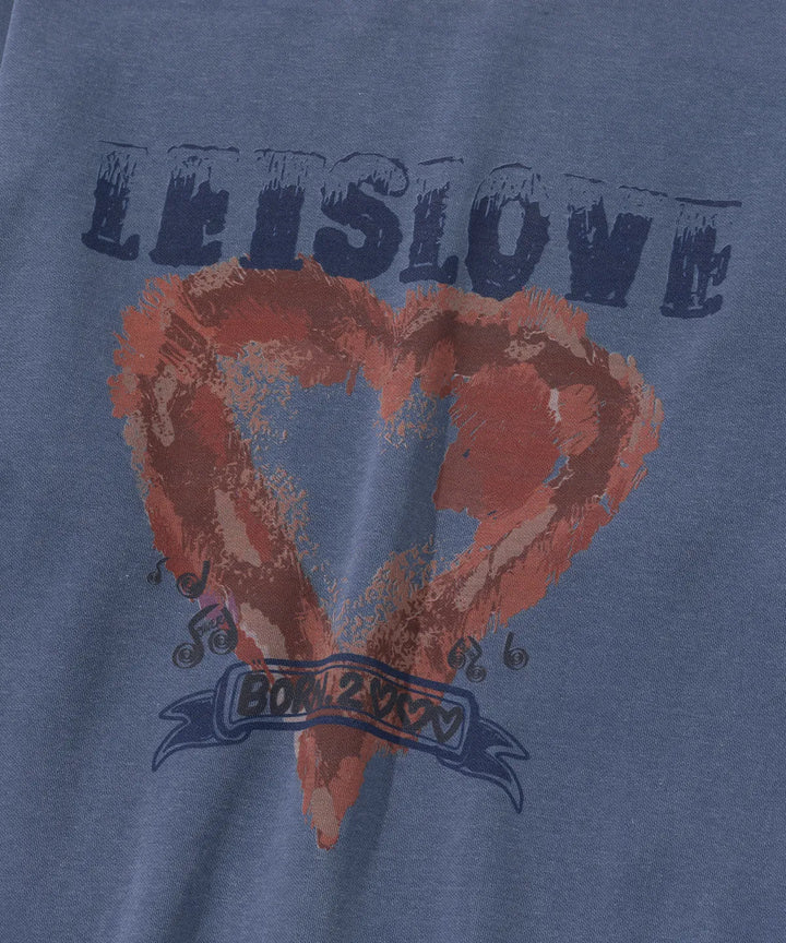 **QWER -Siyeon Pigment Let's Love Sweatshirt WASHING BLUE