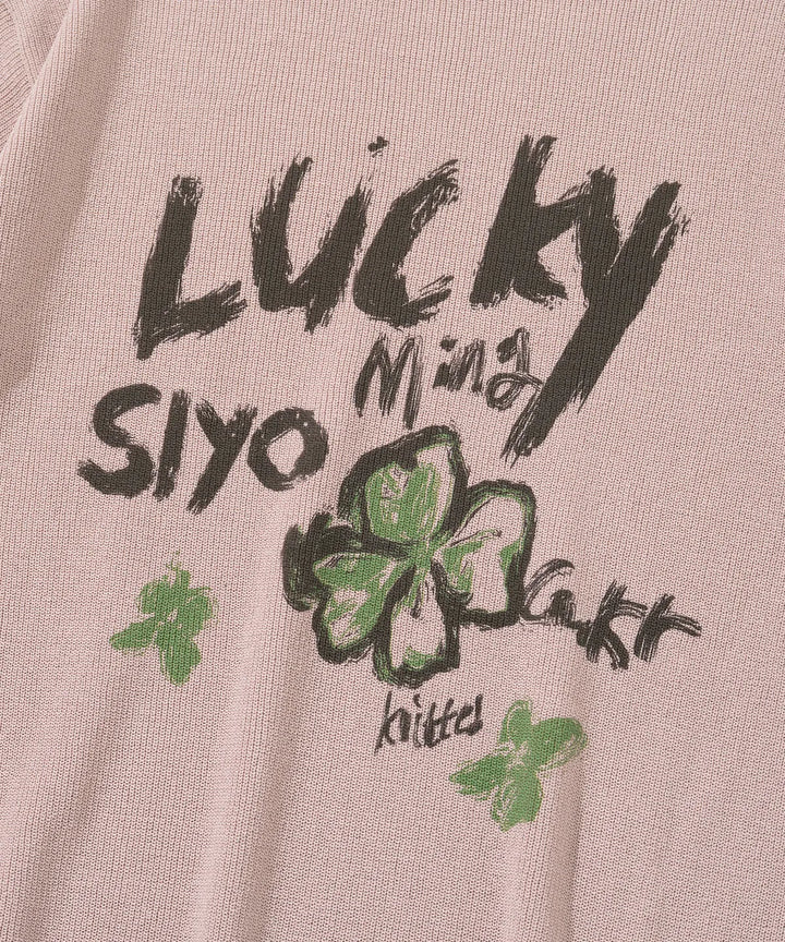 **QWER -Siyeon Cool Ever Clover Round Knitwear PINK