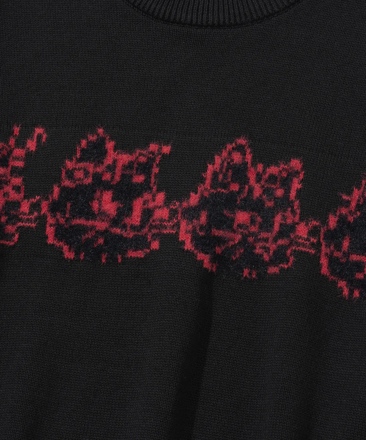 **QWER -Siyeon Let's love donut round knit BLACK