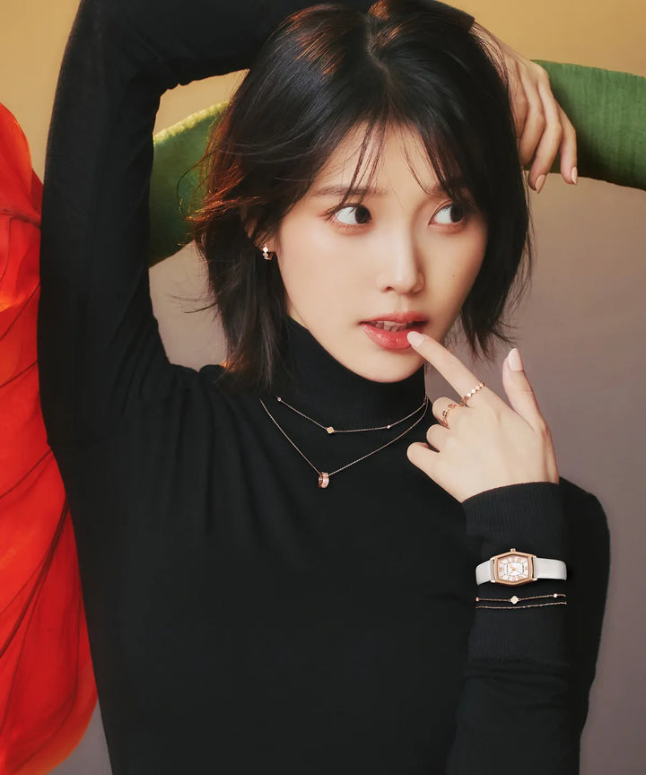 ** IU PICK - jestina NUOVO TEMPO leather watch  Black & White (custom-made)