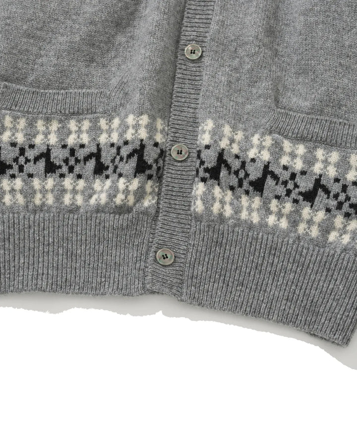 **QWER -Siyeon Nordic melody hoodie cardigan GREY