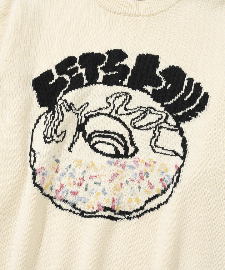 **QWER -Siyeon Let's love donut round knit IVORY