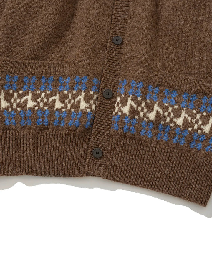 **QWER -Siyeon Nordic melody hoodie cardigan BROWN