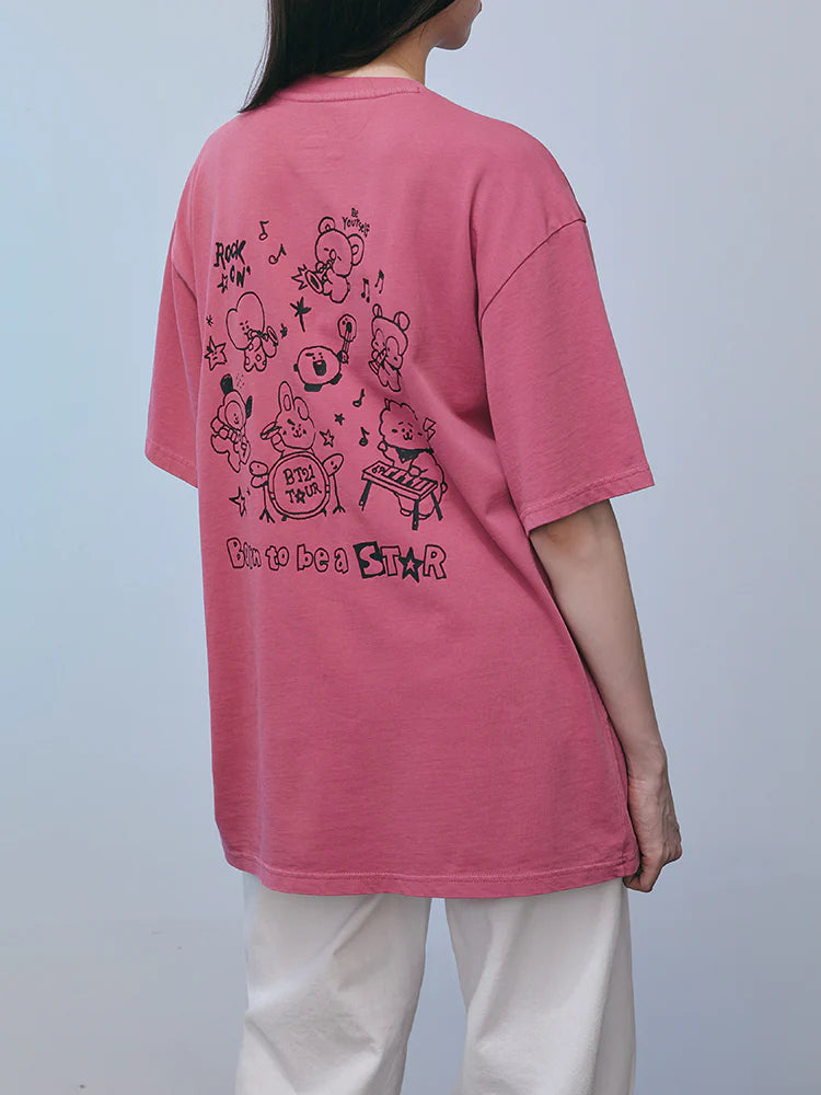 ** BT21 - Band T-shirt (Magenta Pink)