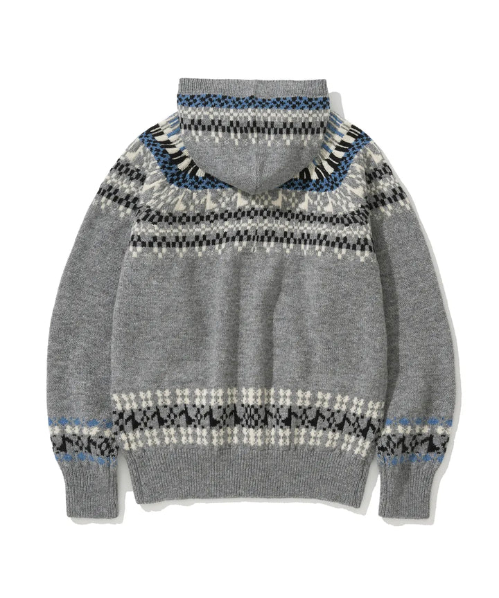 **QWER -Siyeon Nordic melody hoodie cardigan GREY