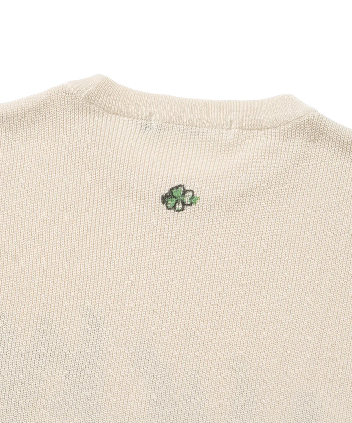 **QWER -Siyeon Cool Ever Clover Round Knitwear IVORY