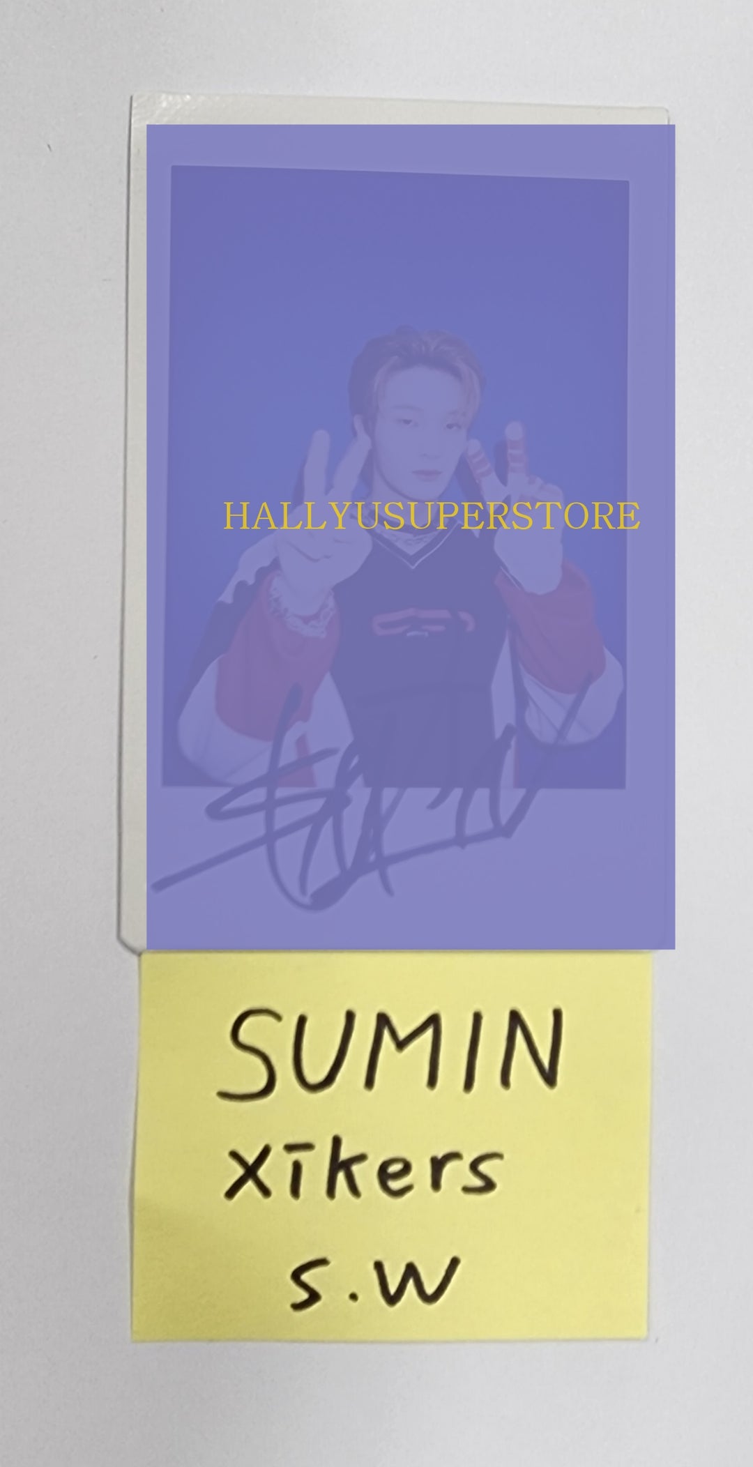 Sumin (Of Xikers) "Tricky Delivery" - Hand Autographed(Signed) Polaroid - HALLYUSUPERSTORE