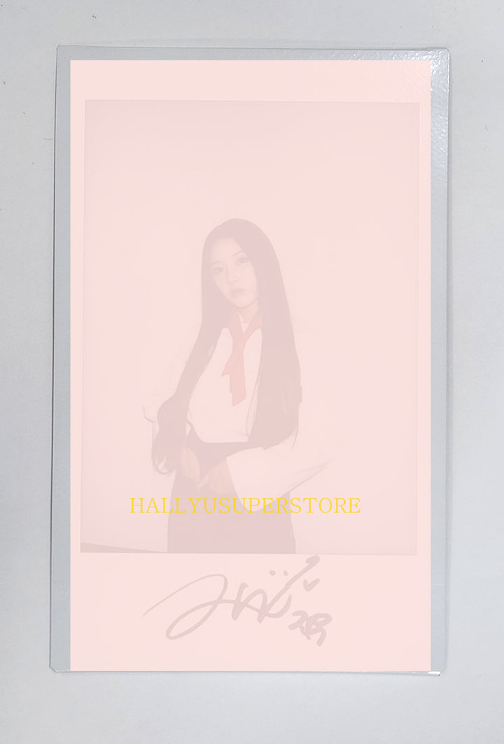 JIWOO (Of NMIXX) "expergo" - Hand Autographed(Signed) Polaroid & Photocard - HALLYUSUPERSTORE