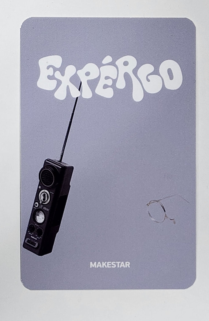 JIWOO (Of NMIXX) "expergo" - Hand Autographed(Signed) Polaroid & Photocard - HALLYUSUPERSTORE