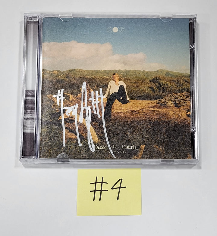 TAEYANG "Down to Earth" - Hand Autographed(Signed) Promo Album - HALLYUSUPERSTORE