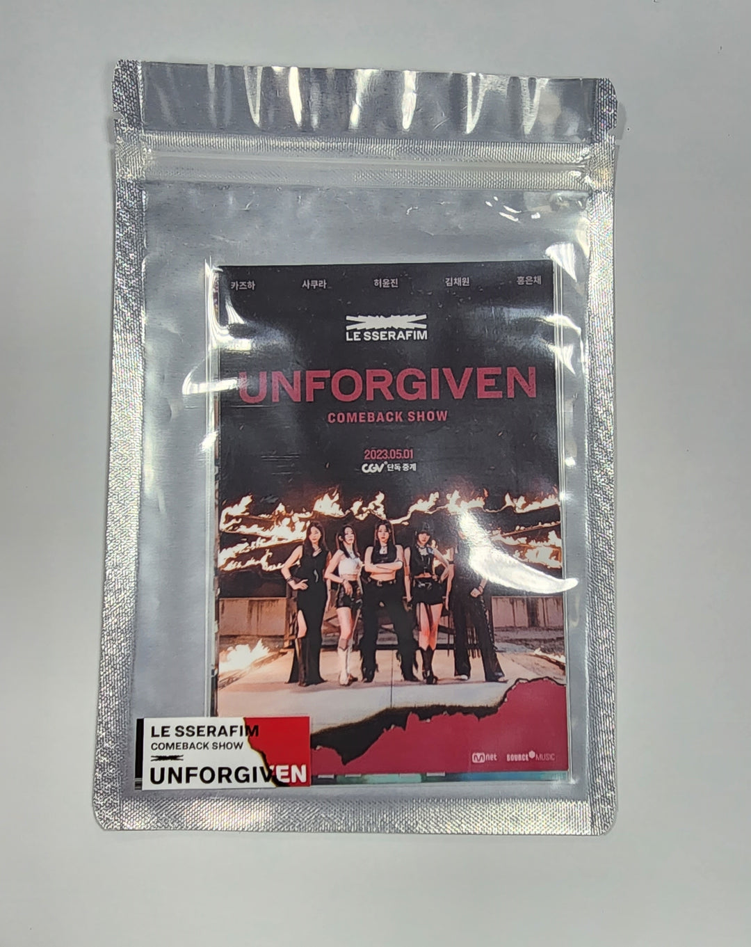 LE SSERAFIM "UNFORGIVEN" - Come Back Show CGV Event Postcard + Ticket + ETC - HALLYUSUPERSTORE
