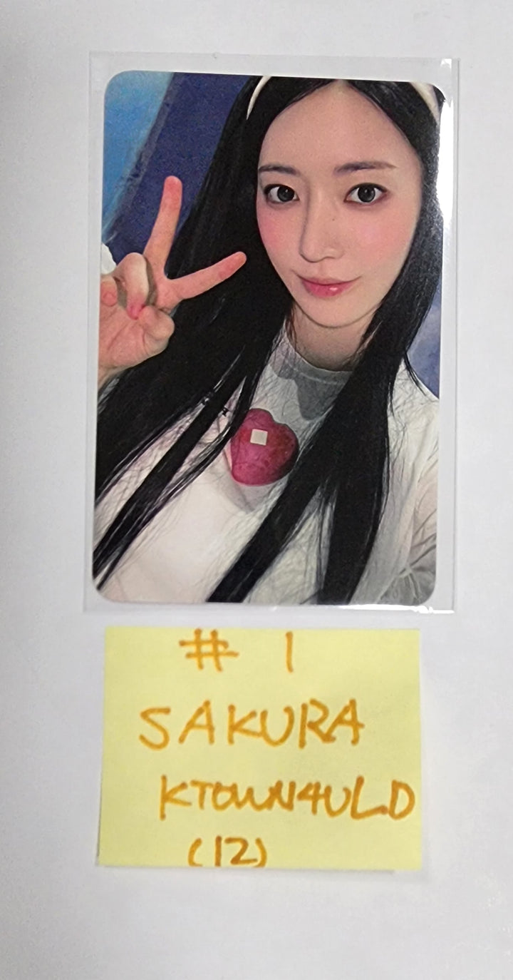 LE SSERAFIM "UNFORGIVEN" - Ktown4U Lucky Draw Photocards, Drink Event Printed Photo - HALLYUSUPERSTORE