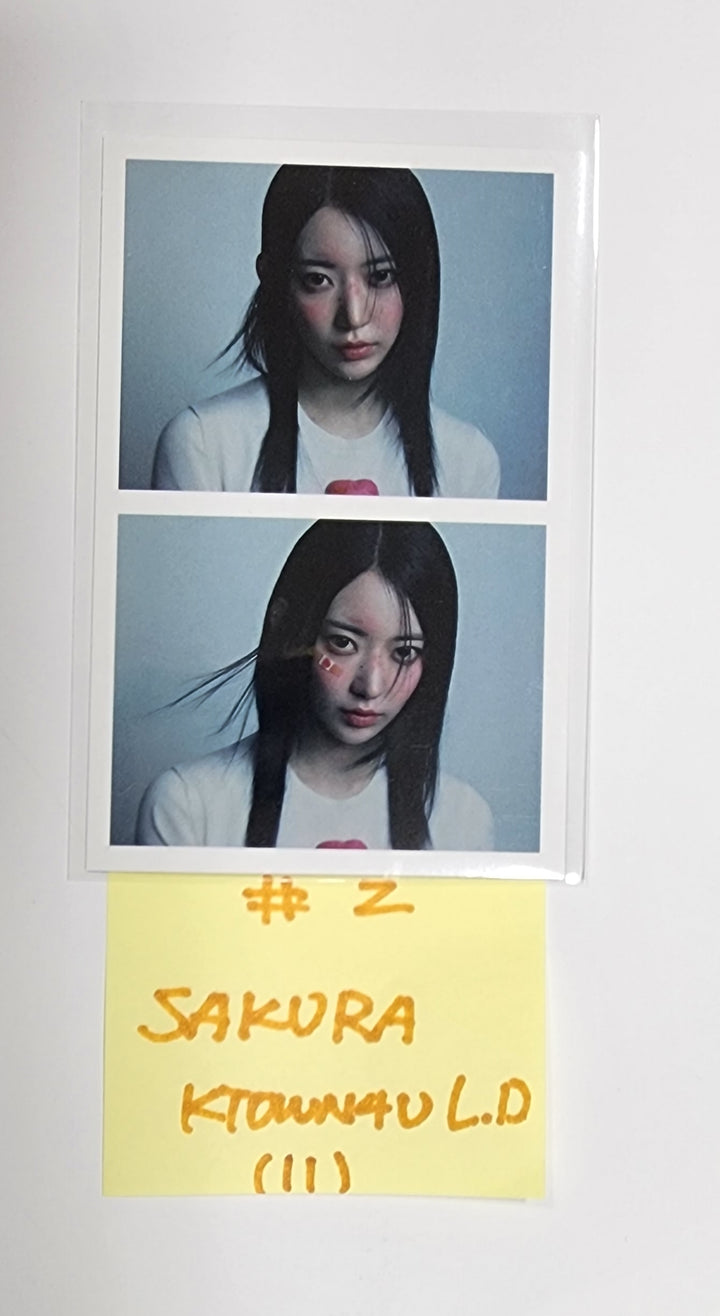 LE SSERAFIM "UNFORGIVEN" - Ktown4U Lucky Draw Photocards, Drink Event Printed Photo - HALLYUSUPERSTORE