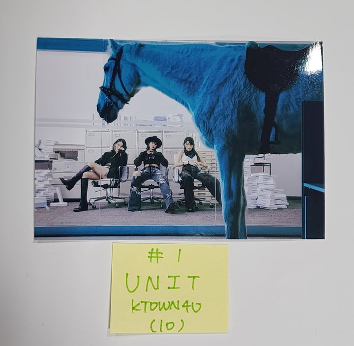LE SSERAFIM "UNFORGIVEN" - Ktown4U Lucky Draw Photocards, Drink Event Printed Photo - HALLYUSUPERSTORE