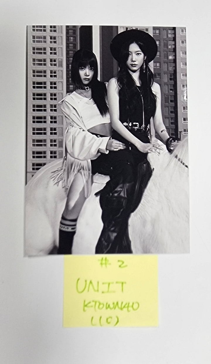 LE SSERAFIM "UNFORGIVEN" - Ktown4U Lucky Draw Photocards, Drink Event Printed Photo - HALLYUSUPERSTORE