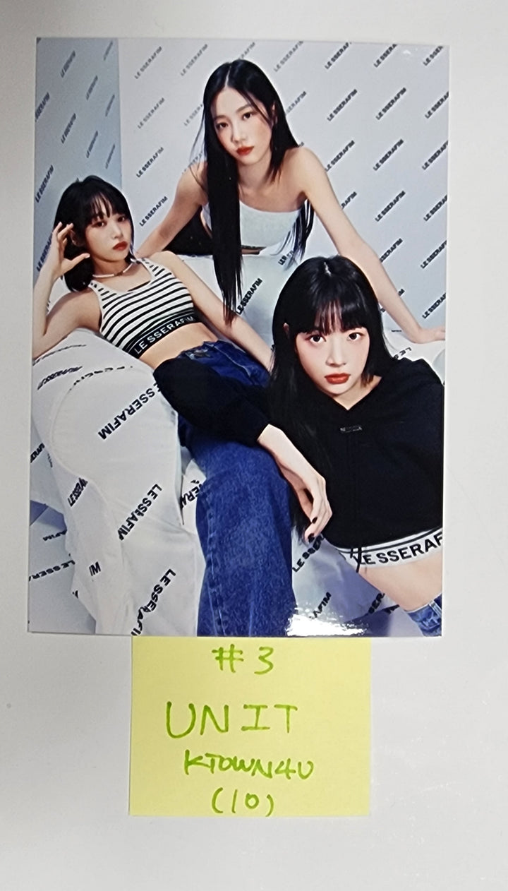 LE SSERAFIM "UNFORGIVEN" - Ktown4U Lucky Draw Photocards, Drink Event Printed Photo - HALLYUSUPERSTORE