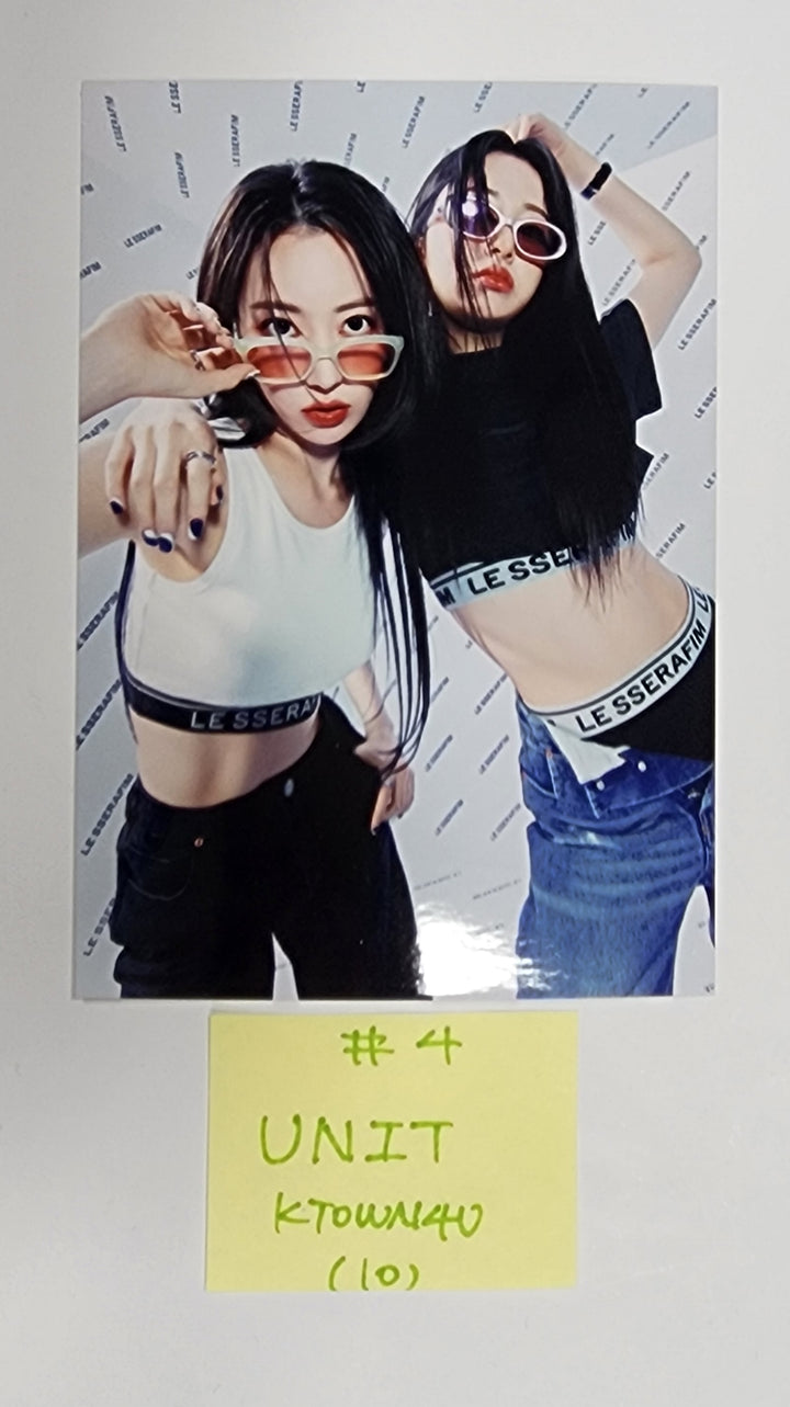 LE SSERAFIM "UNFORGIVEN" - Ktown4U Lucky Draw Photocards, Drink Event Printed Photo - HALLYUSUPERSTORE