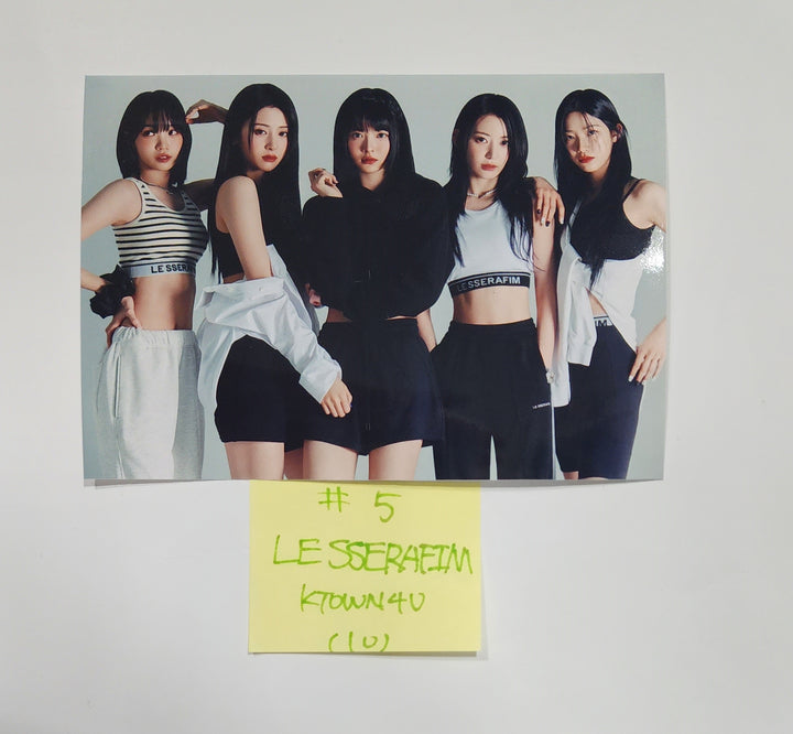LE SSERAFIM "UNFORGIVEN" - Ktown4U Lucky Draw Photocards, Drink Event Printed Photo - HALLYUSUPERSTORE