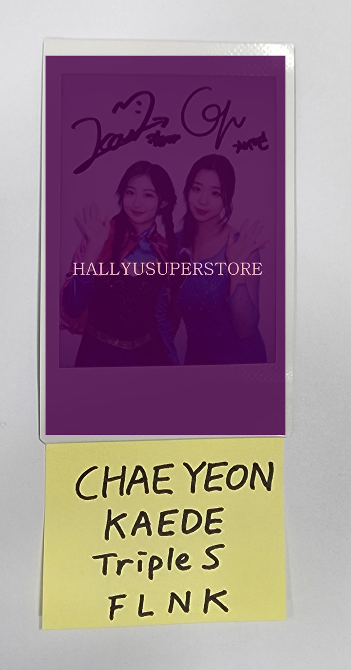 Chae Yeon & Kaede (Of TripleS) "ASSEMBLE" - Hand Autographed(Signed) Polaroid - HALLYUSUPERSTORE