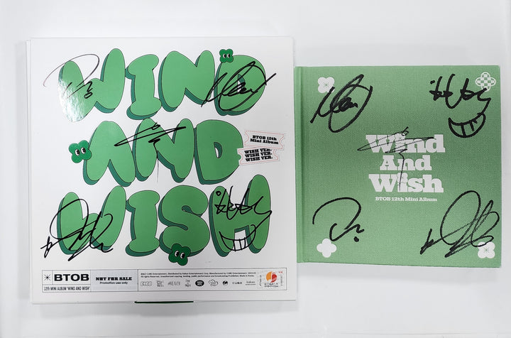 BTOB "WIND AND WISH" - Hand Autographed(Signed) Promo Album - HALLYUSUPERSTORE