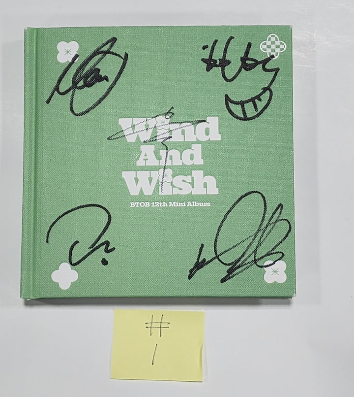 BTOB "WIND AND WISH" - Hand Autographed(Signed) Promo Album - HALLYUSUPERSTORE