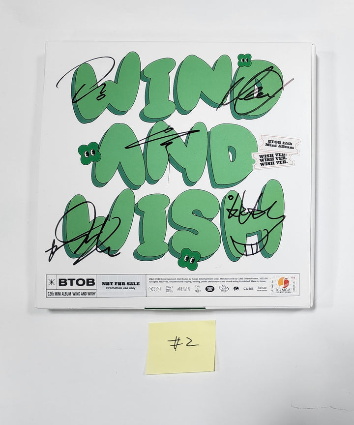 BTOB "WIND AND WISH" - Hand Autographed(Signed) Promo Album - HALLYUSUPERSTORE