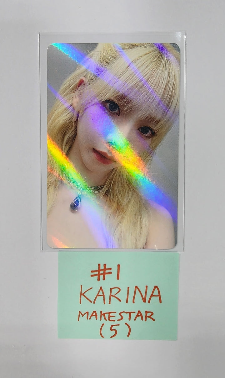 Aespa "MY WORLD" - Makestar Pre-Order Benefit Hologram Photocard - HALLYUSUPERSTORE