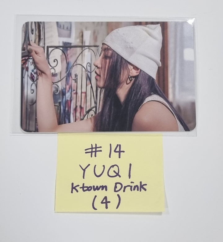 (g) I-DLE "I Feel" - Ktown4U Lucky Draw & Drink Event Photocard - HALLYUSUPERSTORE