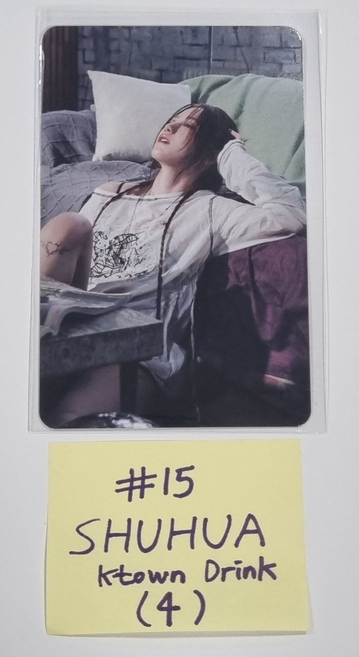 (g) I-DLE "I Feel" - Ktown4U Lucky Draw & Drink Event Photocard - HALLYUSUPERSTORE