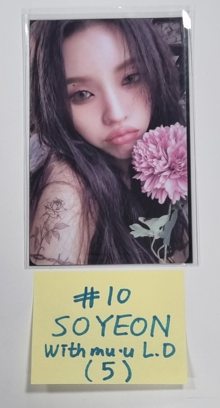(g) I-DLE "I Feel" - Withmuu Lucky Draw (PVC) & Drink Event Photocard - HALLYUSUPERSTORE