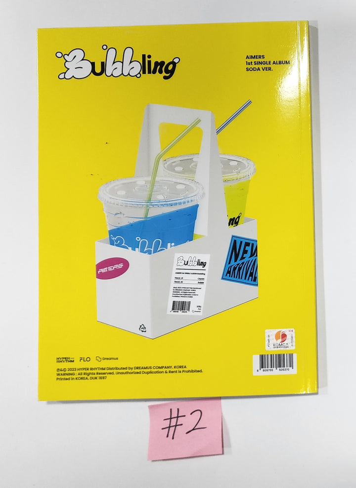 AIMERS "Bubbling" - Hand Autographed(Signed) Promo Album - HALLYUSUPERSTORE