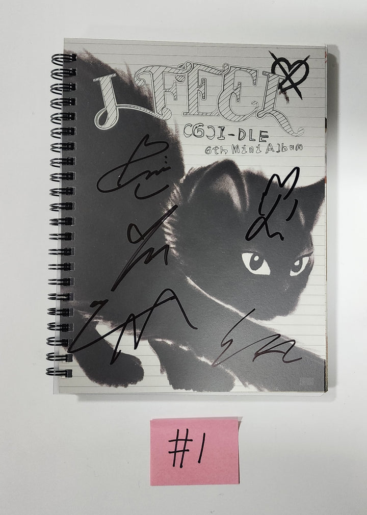 (g) I-DLE "I Feel" - Hand Autographed(Signed) Promo Album - HALLYUSUPERSTORE