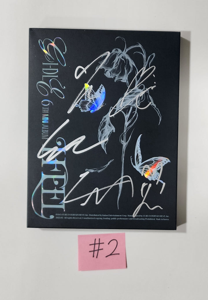 (g) I-DLE "I Feel" - Hand Autographed(Signed) Promo Album - HALLYUSUPERSTORE