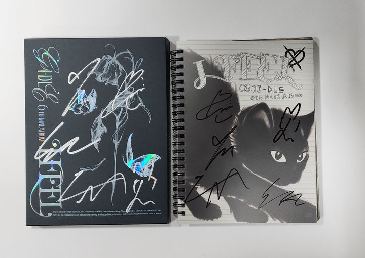 (g) I-DLE "I Feel" - Hand Autographed(Signed) Promo Album - HALLYUSUPERSTORE