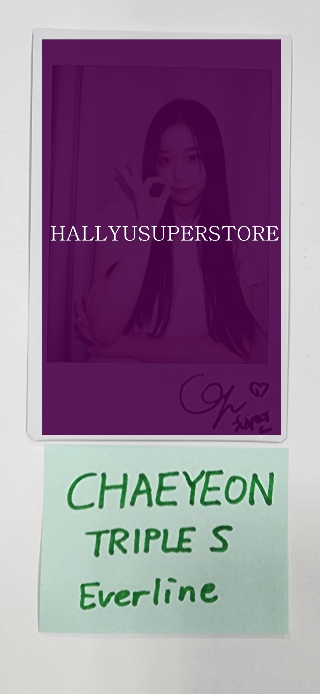 Chae Yeon (Of TripleS) "ASSEMBLE" - Hand Autographed(Signed) Polaroid - HALLYUSUPERSTORE