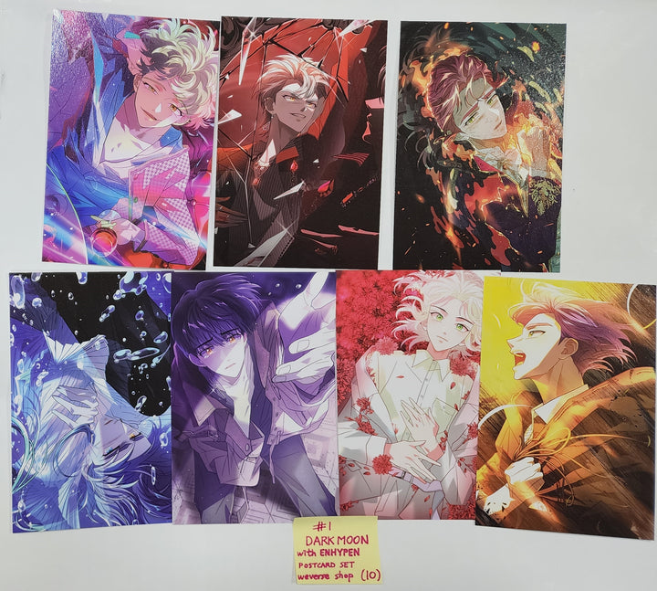 Enhypen "DARK BLOOD" - Weverse Shop Pre-Order Benefit Lenticular Book Mark, Postcard Set (7EA) - HALLYUSUPERSTORE