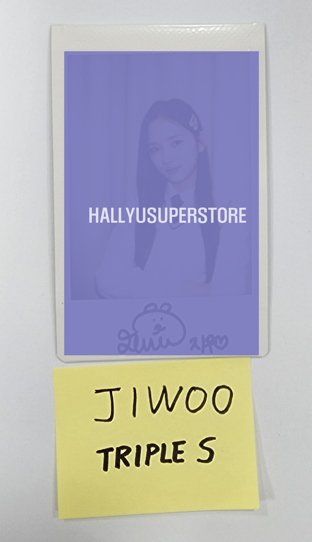 JIWOO (Of +(KR)ystal Eyes) "ASSEMBLE" - Hand Autographed(Signed) Polaroid - HALLYUSUPERSTORE