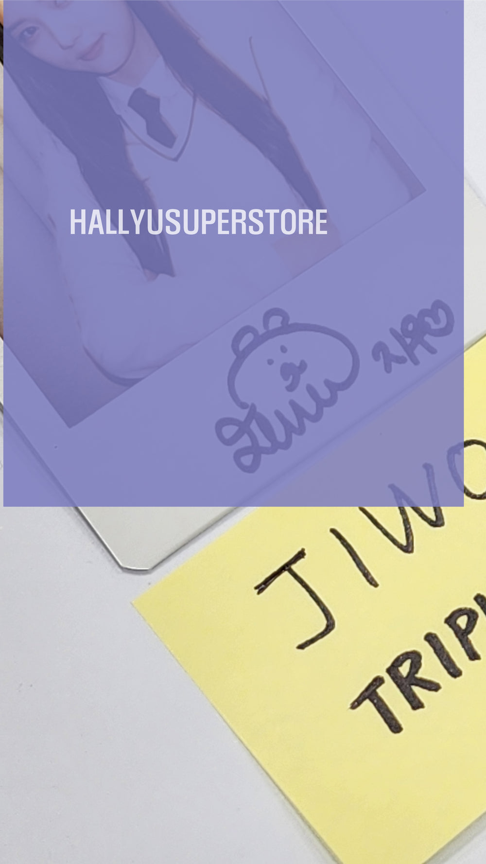 JIWOO (Of +(KR)ystal Eyes) "ASSEMBLE" - Hand Autographed(Signed) Polaroid - HALLYUSUPERSTORE