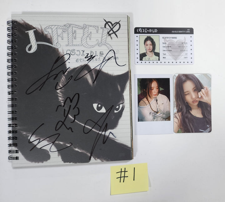 (g) I-DLE "I Feel" - Hand Autographed(Signed) Promo Album - HALLYUSUPERSTORE