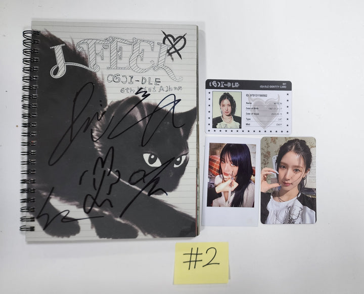 (g) I-DLE "I Feel" - Hand Autographed(Signed) Promo Album - HALLYUSUPERSTORE