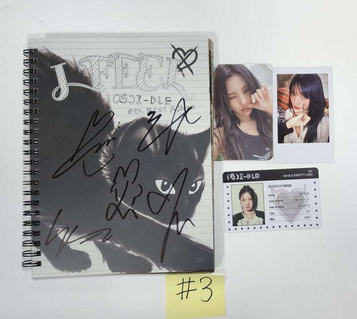 (g) I-DLE "I Feel" - Hand Autographed(Signed) Promo Album - HALLYUSUPERSTORE