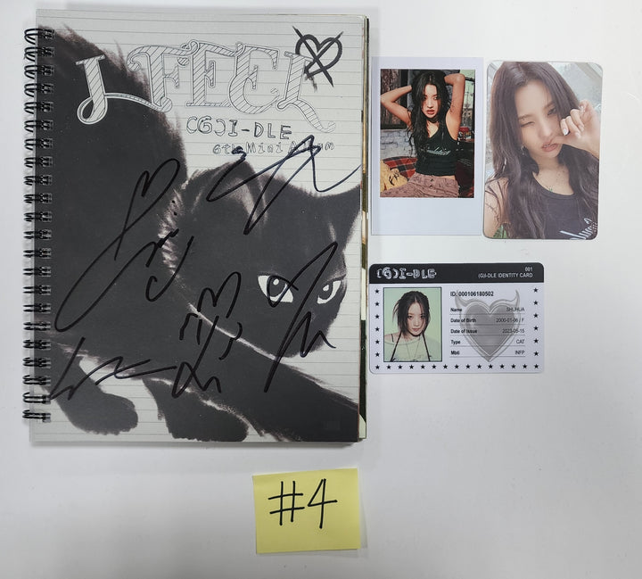 (g) I-DLE "I Feel" - Hand Autographed(Signed) Promo Album - HALLYUSUPERSTORE