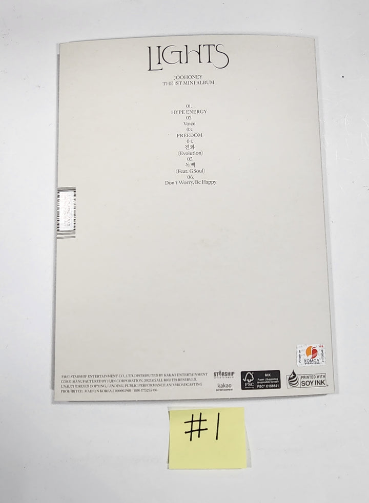 JOOHONEY (Of Monsta X) "LIGHTS" - Hand Autographed(Signed) Promo Album - HALLYUSUPERSTORE