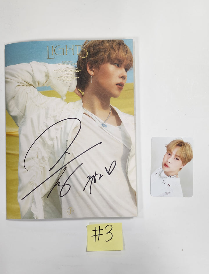 JOOHONEY (Of Monsta X) "LIGHTS" - Hand Autographed(Signed) Promo Album - HALLYUSUPERSTORE