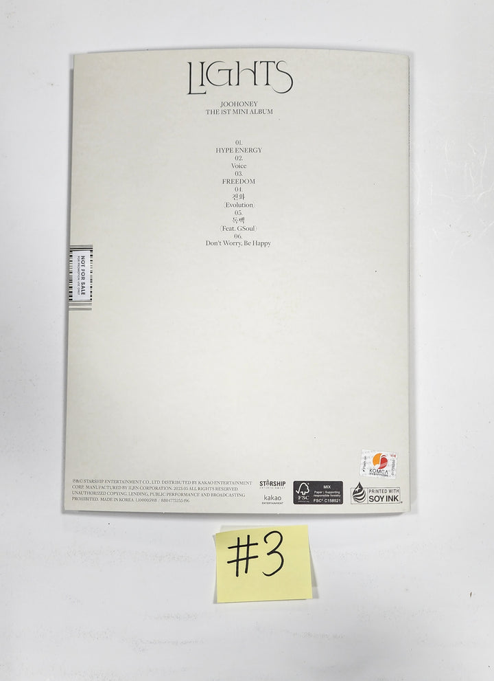 JOOHONEY (Of Monsta X) "LIGHTS" - Hand Autographed(Signed) Promo Album - HALLYUSUPERSTORE