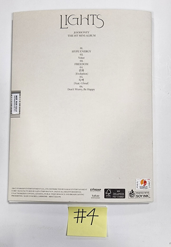 JOOHONEY (Of Monsta X) "LIGHTS" - Hand Autographed(Signed) Promo Album - HALLYUSUPERSTORE