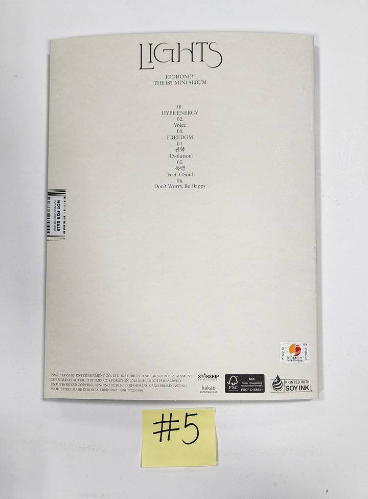 JOOHONEY (Of Monsta X) "LIGHTS" - Hand Autographed(Signed) Promo Album - HALLYUSUPERSTORE