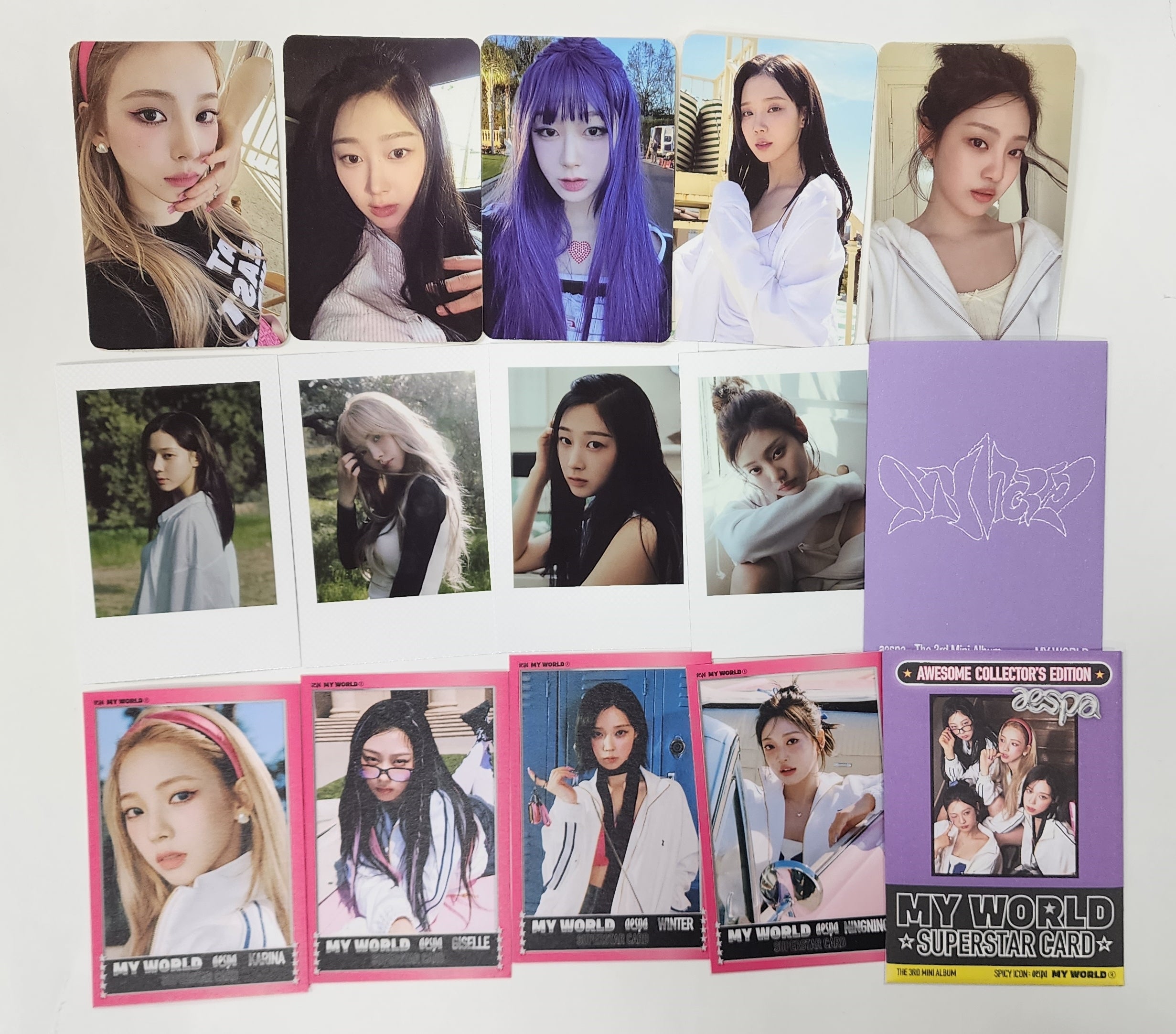 Aespa MY WORLD Official Photocard [Zine