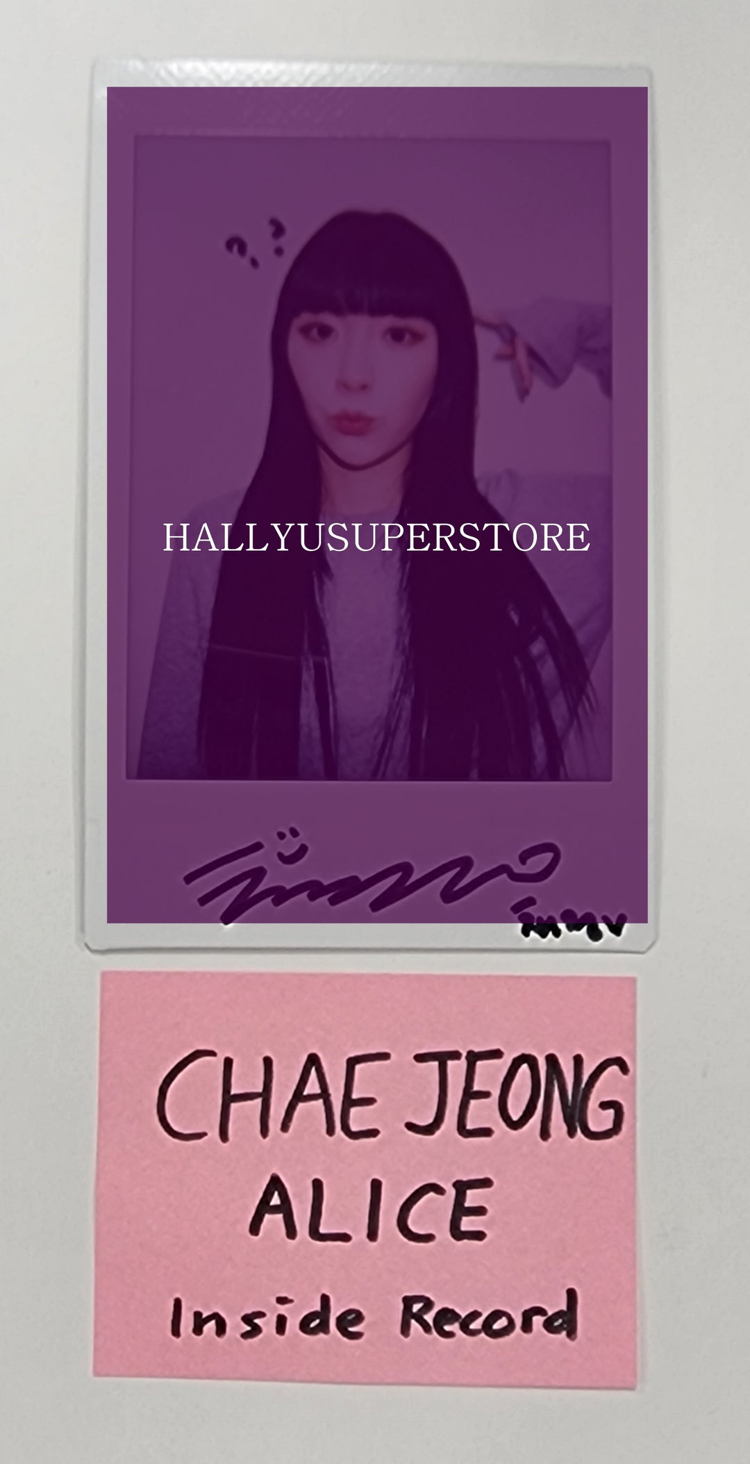 Chae Jeong (Of Alice) "SHOW DOWN" - Hand Autographed(Signed) Polaroid - HALLYUSUPERSTORE