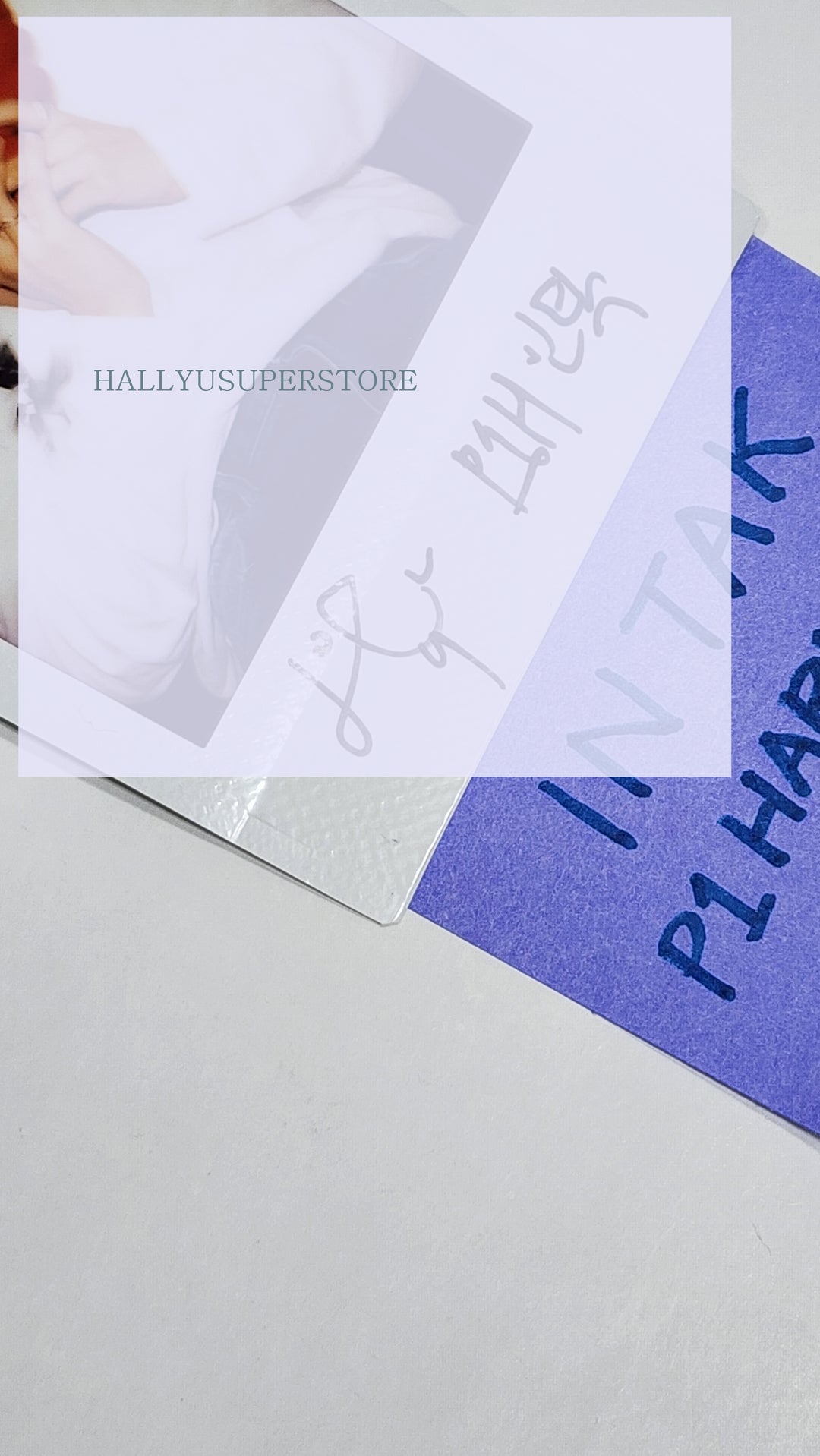 INTAK (Of P1Harmony) 'HARMONY : ALL IN' - Hand Autographed(Signed) Polaroid - HALLYUSUPERSTORE